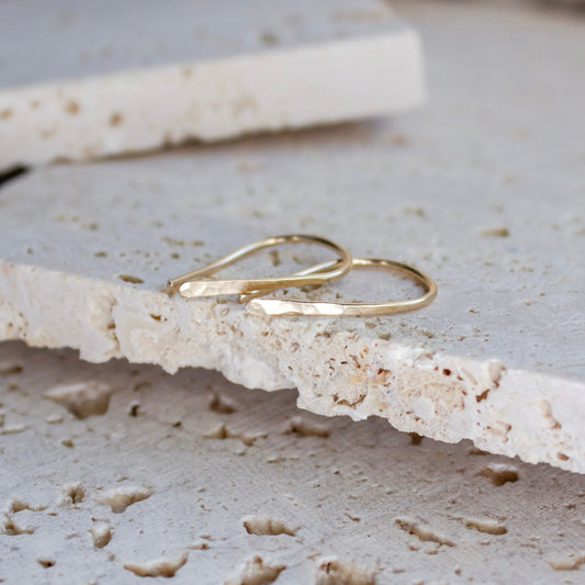 Hammered Arc Earrings