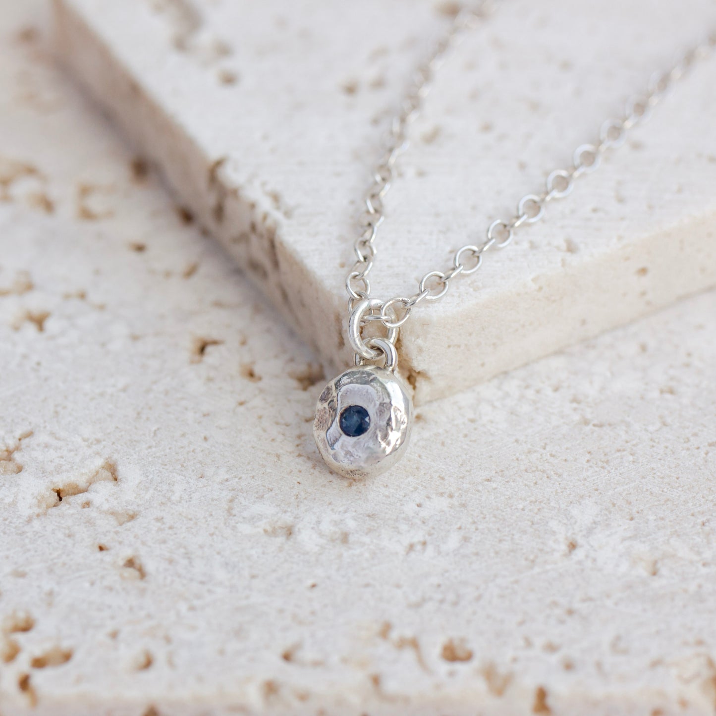 Sapphire Pebble Necklace